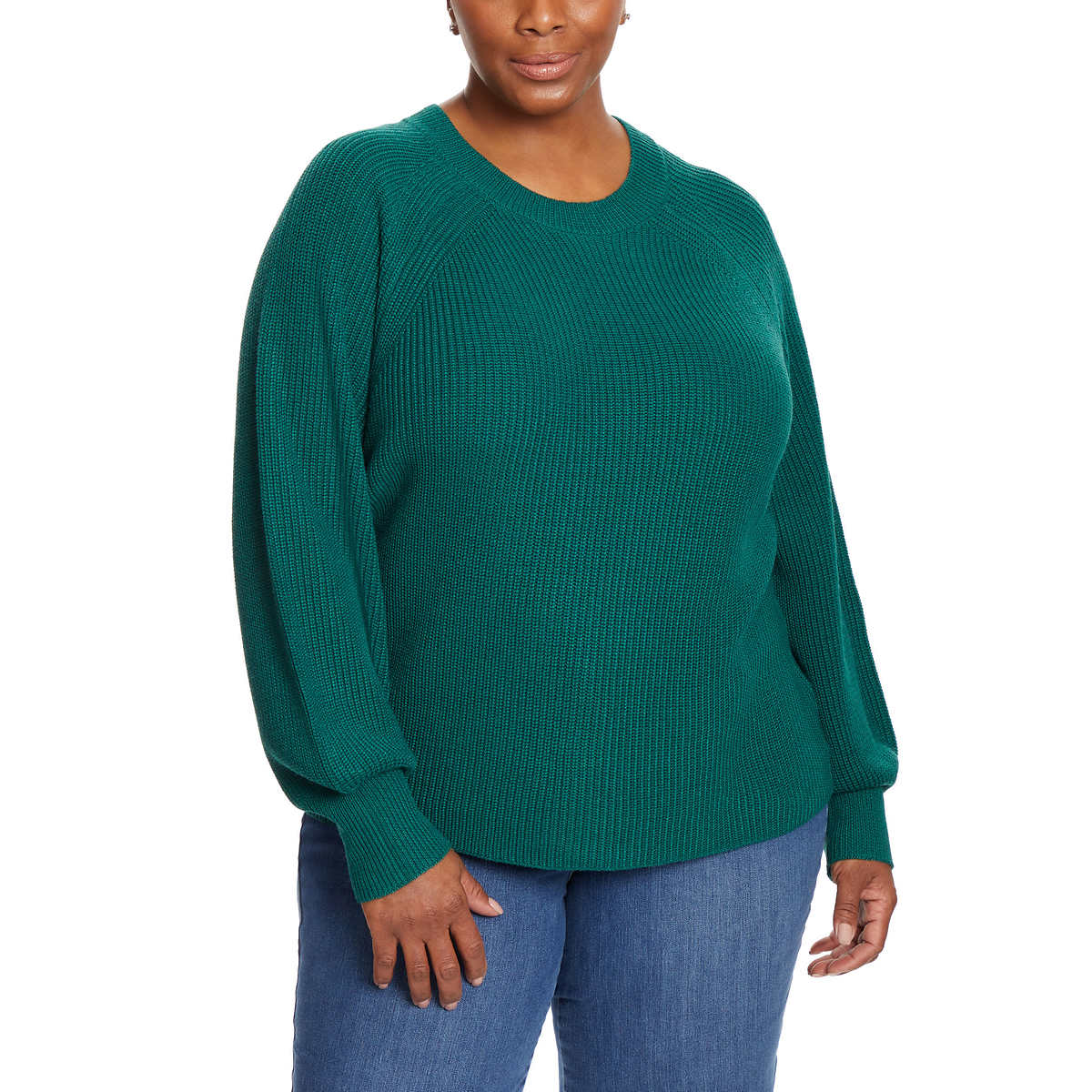 Jessica Simpson Donna Top A Costine Hollie Con Bottone E Scollo A Cuore, Maniche Lunghe
