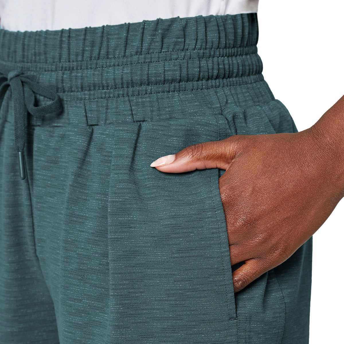 Mondetta Women's Space Dye Side Pockets Moisture Wicking Walking Shorts