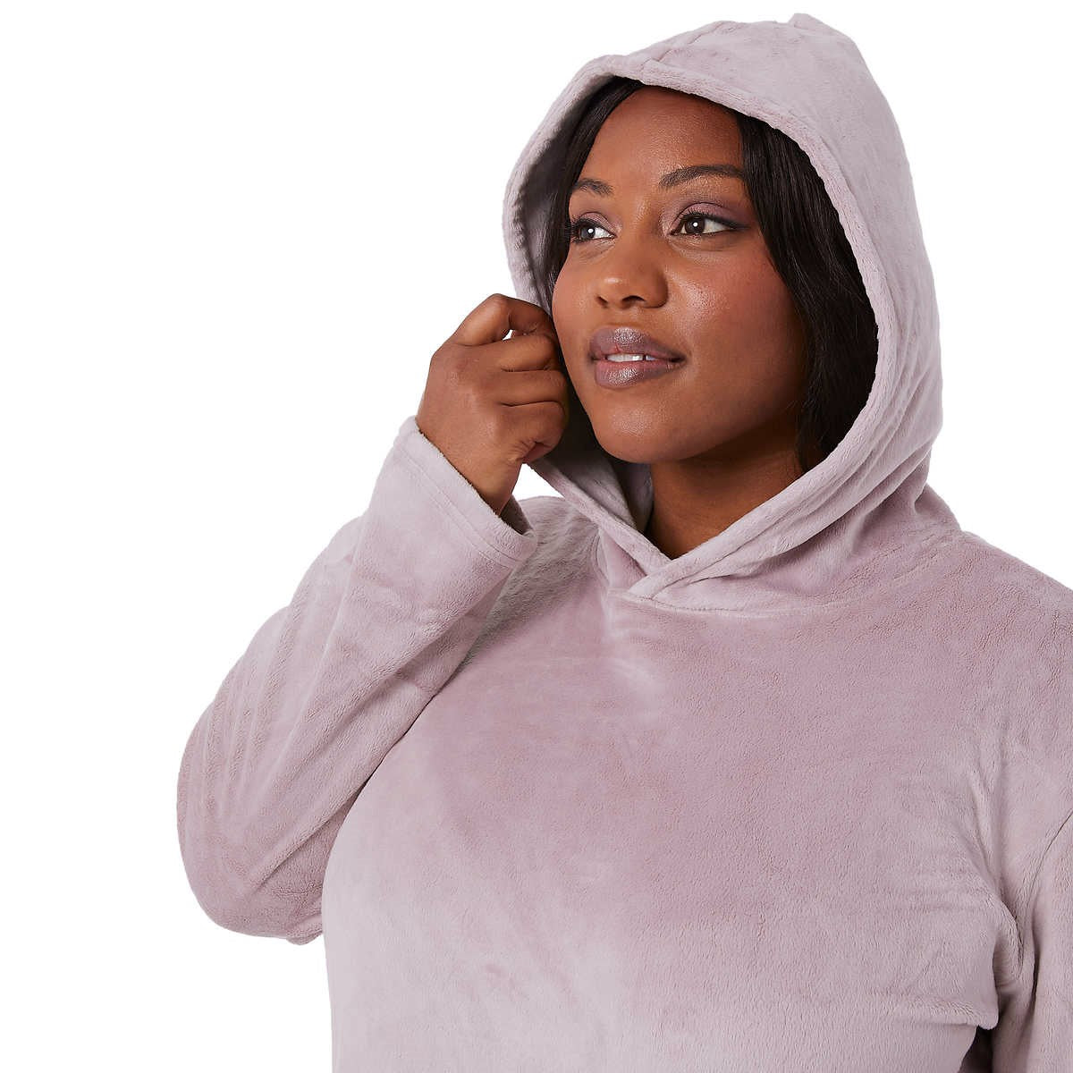 32 Degrees Women's Cozy Soft Velour Front Pocket Hooded Lounger