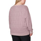 Mondetta Women's Leopard Print Soft Moisture Wicking Relaxed Fit Sweatshirt Top