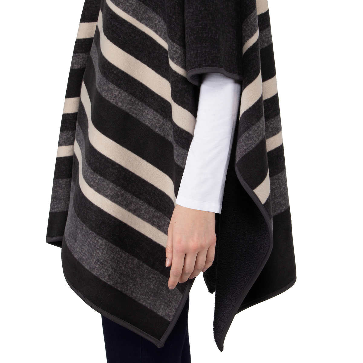 Ike Behar Women's Reversible Wrap with Soft High Pile Fleece